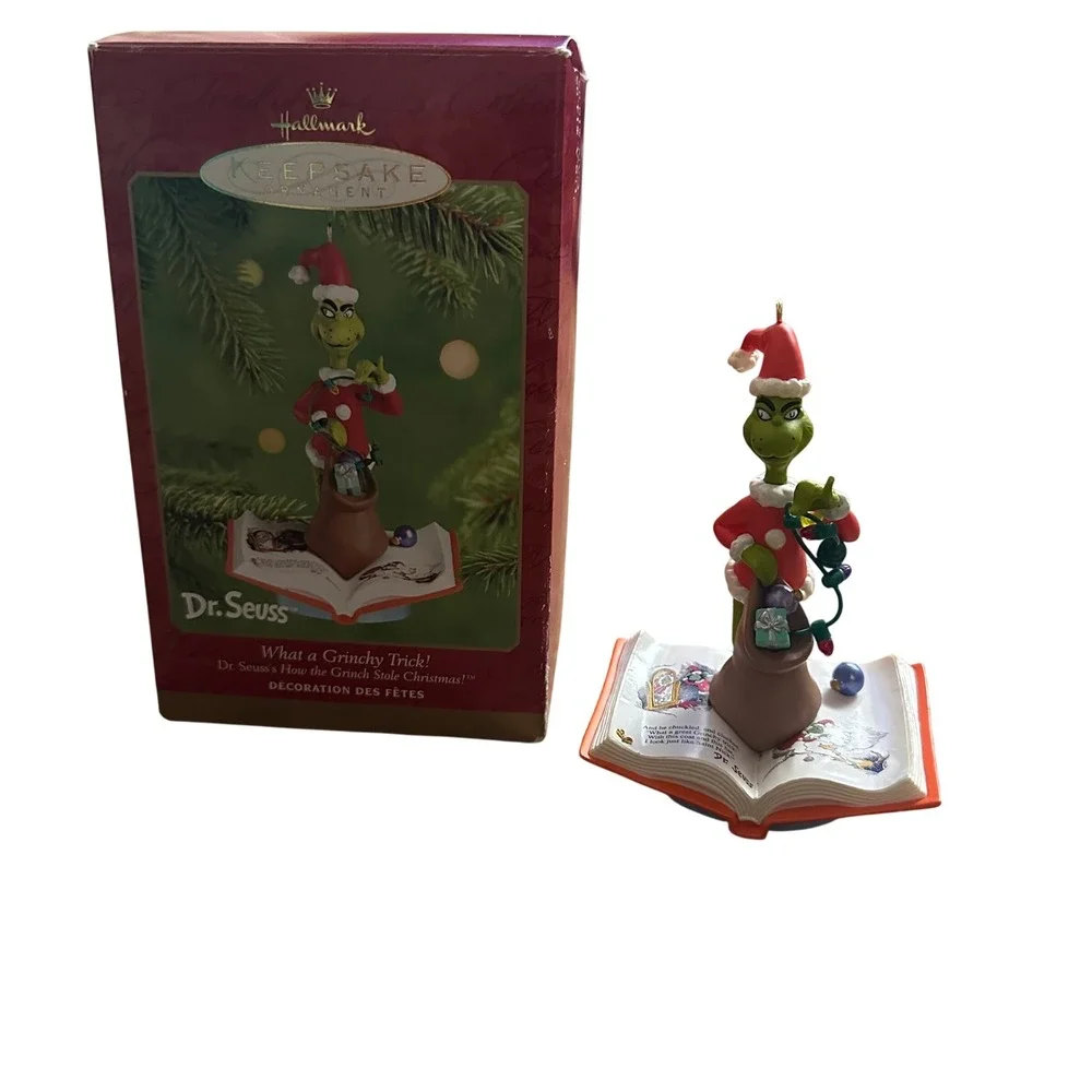 Hallmark 2001 What a grinchy trick Keepsake Ornament Dr Suess